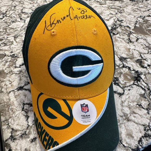 NWT Youth Green Bay Packers Autographed Ahman Green NFL Hat - Picture 1 of 3